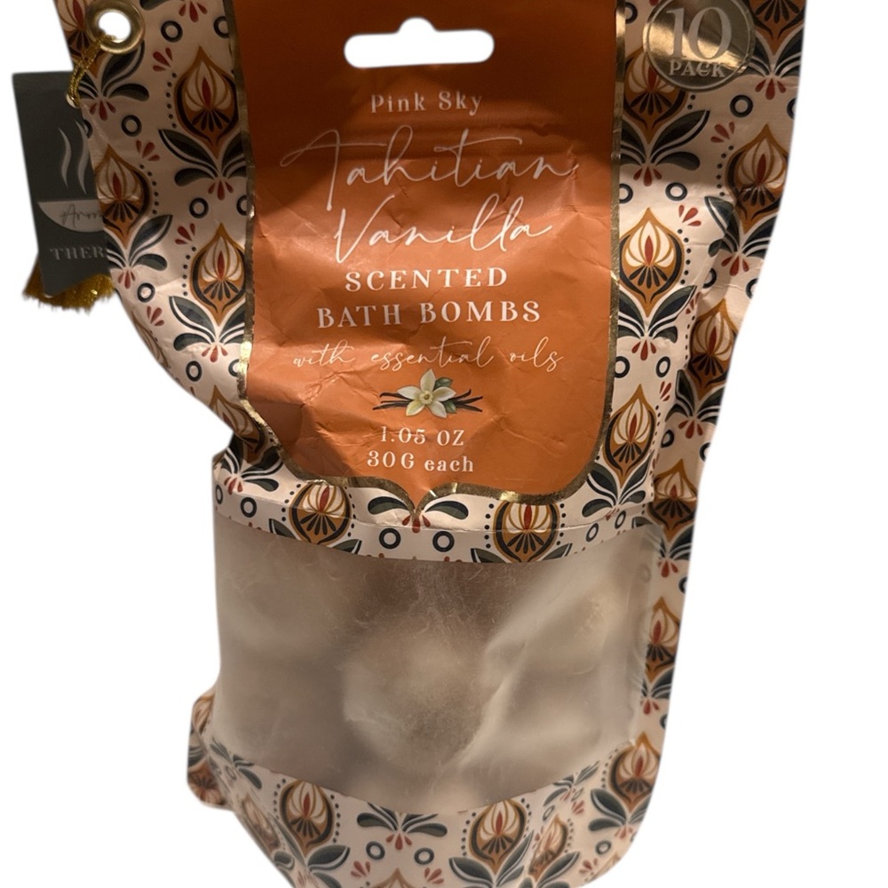 New Pink Sky Tahitian Vanilla scented bath bombs – 10 pack 🛁✨